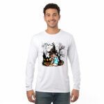 French Bulldog Witch Halloween Shirt Funny Pumpkin Dog Halloween Graphic Tee Shirt Apparel