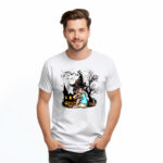 French Bulldog Witch Halloween Shirt Funny Pumpkin Dog Halloween Graphic Tee Shirt Apparel