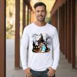 French Bulldog Witch Halloween Shirt Funny Pumpkin Dog Halloween Graphic Tee Shirt Apparel
