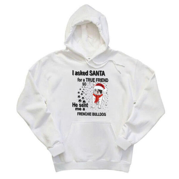 I Asked Santa For A True Friend So He Sent Me A French Bulldog T-Shirt True Friend Frenchie Tee